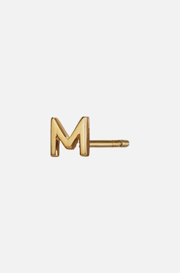 Gold Alphabet Stud