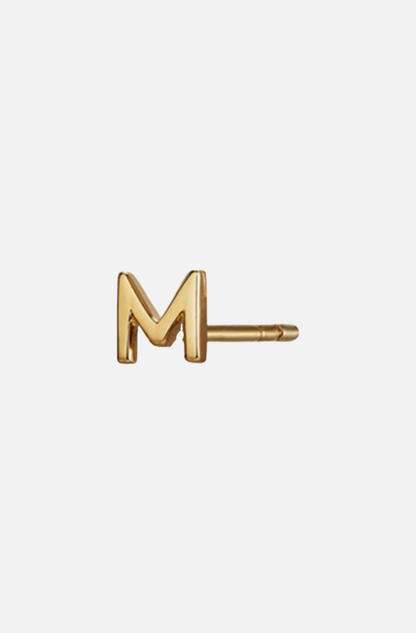 Gold Alphabet Stud