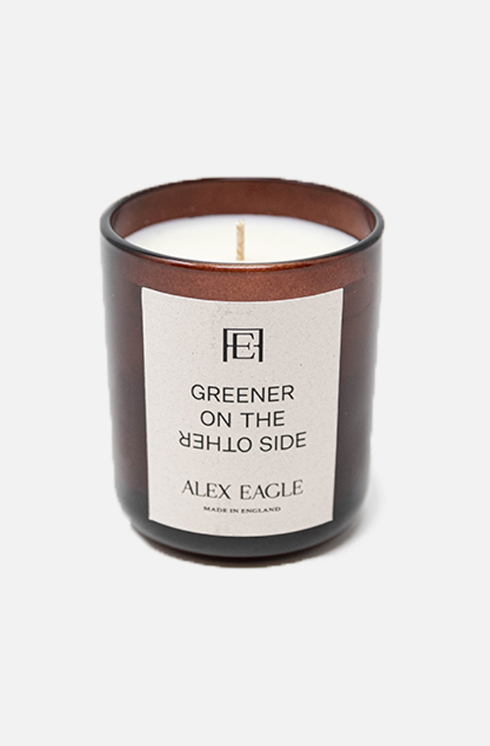 The Greener on the other side Candle