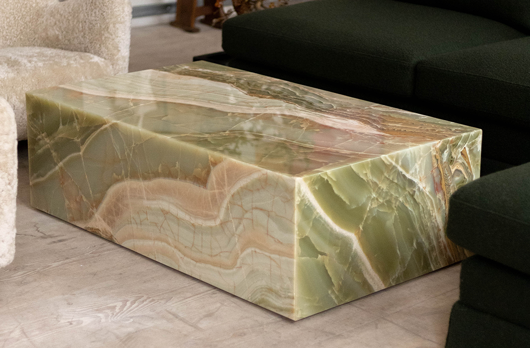 Eagle Hodges Green Onyx Box Coffee Table